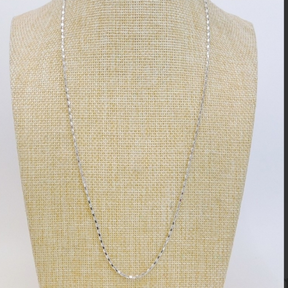 14k white gold necklace-20"